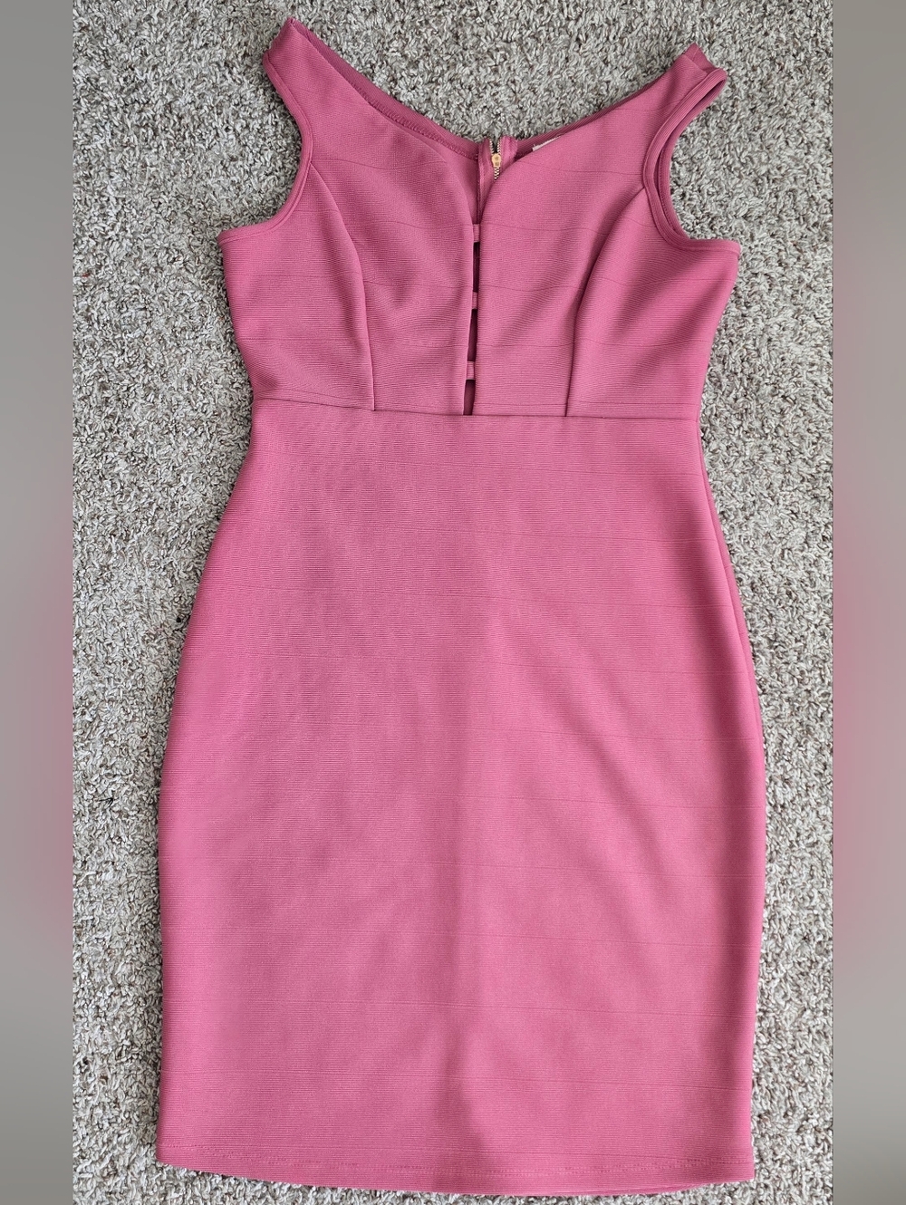 Sleeveless Rose Pink Bodycon Dress